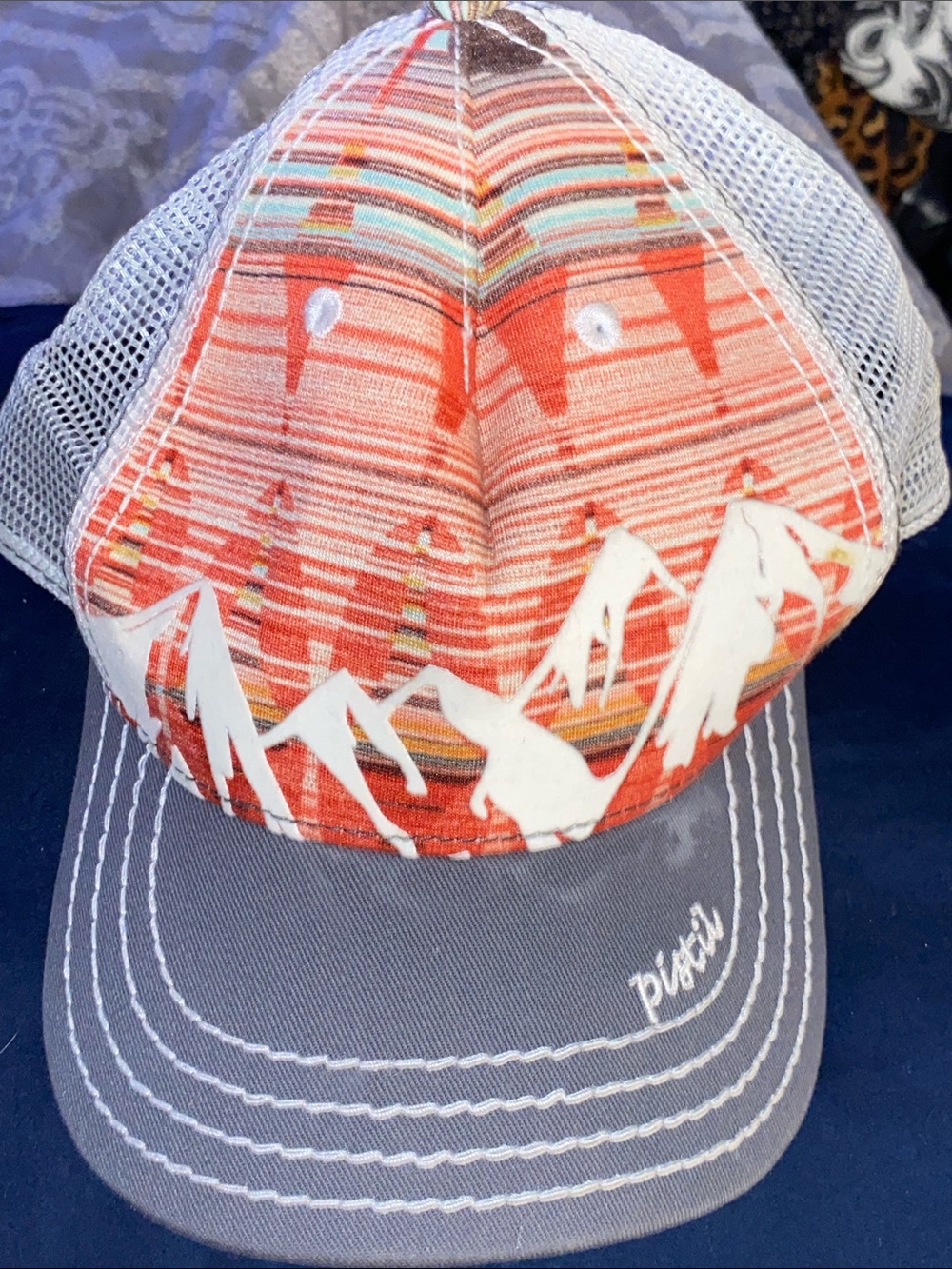 PISTIL MOUNTAIN TRUCKER HAT ADJUSTABLE GOOD CONDITION